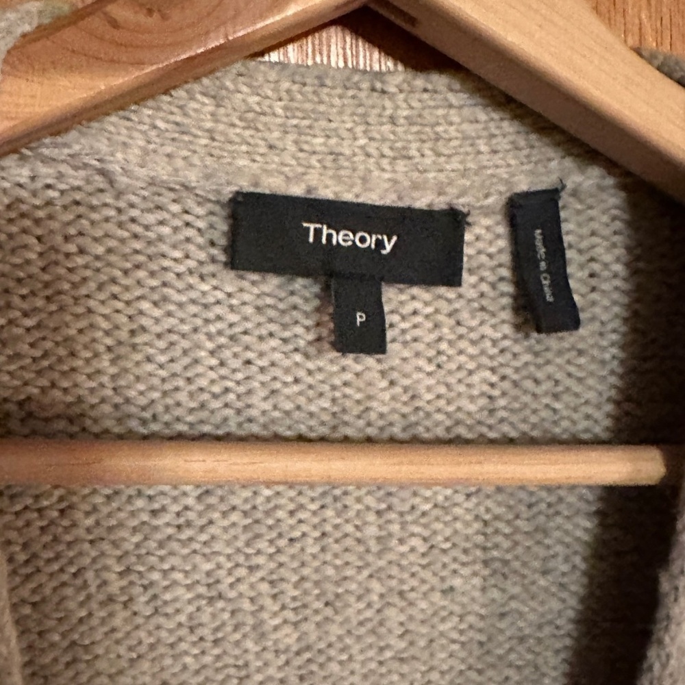 Theory Long Textured Button Soft Wool Blend Cardi… - image 5